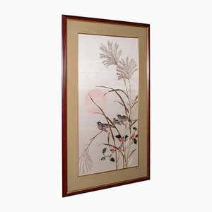 Vintage Chinese Silk Cotton Wall Panel, 1930s