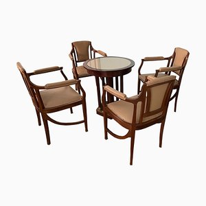 Mobilier de Salon Art Nouveau, Vienna, 1910, Set de 5