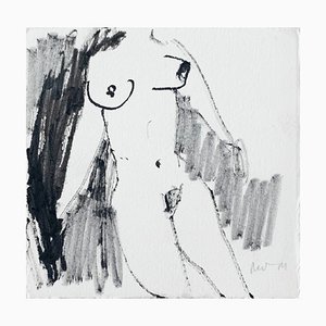 Marta Wakula, Desnuda, Dibujo a tinta sobre papel, 2022