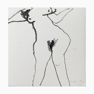 Marta Wakula, Desnuda, Dibujo a tinta sobre papel, 2022
