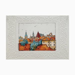 Bogdan Pikulicki, Warsaw, Print and Watercolour on Paper, 2022