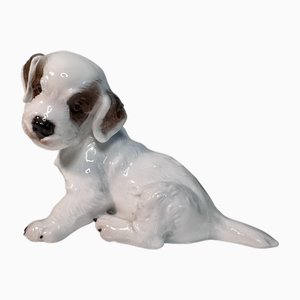 Porcelain Model 1121 Terrier Puppy Dog Figurine by Theodor Kärner for Rosenthal, Germany, 1950s