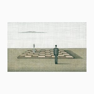 Joanna Wiszniewska Domańska, Un jugador, Dibujo en papel, 1998