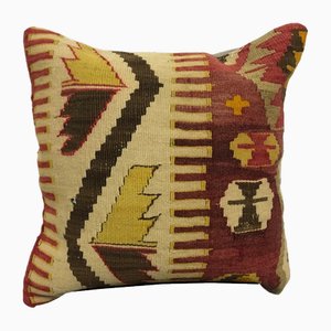 Tribal Handmade Vintage Kilim Cushion Cover, 1960s