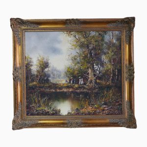 Friedrich Karl Thauer, Landschaft, 20. Jh., Öl auf Leinwand