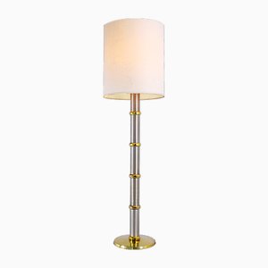 Steel and Brass Color Floor Lamp from Laurel, 1970s
