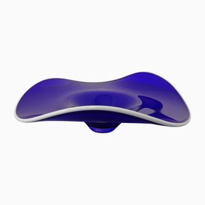 Große Blaue Glasschale, Tschechoslowakei, 1960er