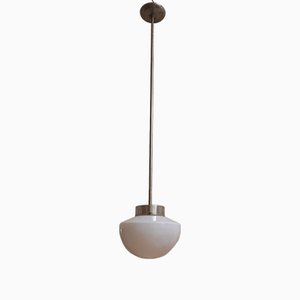 Deutsche Vintage Deckenlampe aus vernickeltem Metall, 1950er