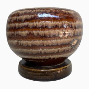 Japanische Vintage Ikebana Blumenvase aus Keramik, 1970er