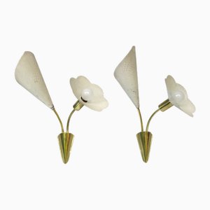 Appliques Murales Florales, 1950s, Set de 2