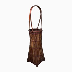 Handwoven Ikebana Flower Basket, 1950s