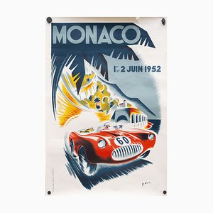 Monaco 1-2 giugno 1952 Manifesto di B. Minne, 1985