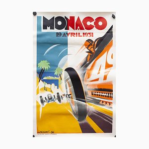 Monaco 19 Avril 1931 Poster by Robert Falcucci Manifesto, 1983