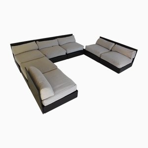 Divano Mid-Century con tavolino da caffè di Rolf Heide per LCF, anni '70, set di 8
