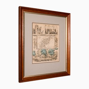 Petite Carte de Pays, Angleterre, Northamptonshire, 1850s