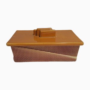 Antike deutsche Art Deco Butterdose von Villeroy & Boch, 1920er