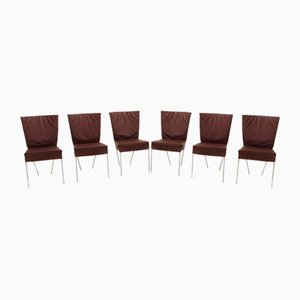 Sedie Spica in pelle di Montis, set di 6