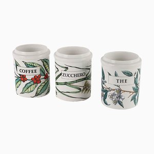 Vintage Italian Jars in Ceramic by Piero Fornasetti, 1960s