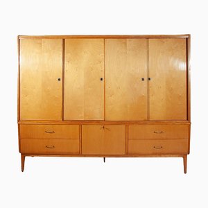 Aparador Mid-Century moderno de madera satinada, años 50