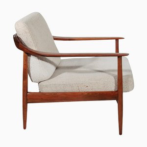Poltrona vintage in noce di Walter Knoll, 1960