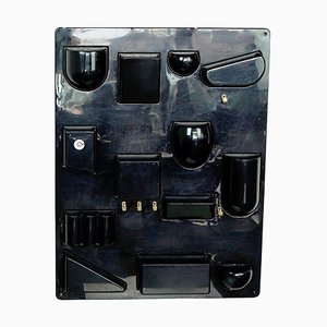 Black Utensilo II Wall Organizer attributed to Dorothee Maurer Becker for Design M, Germany, 1970s