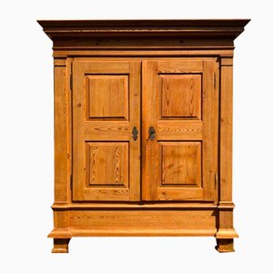 Antique Baroque Hall Cabinet in Softwood