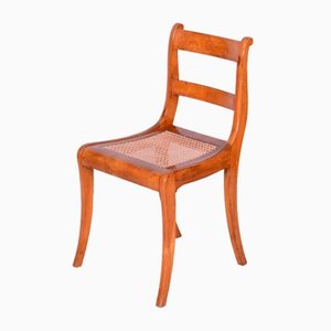 Sedia Biedermeier in ciliegio e vimini, Austria, anni '30 dell'Ottocento