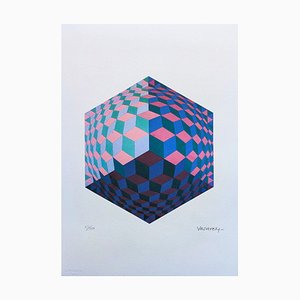 Victor Vasarely, Op Art Composition, 1970s, Lithograph