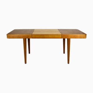 Mesa de comedor extensible de roble de Jindřich Halabala, años 50