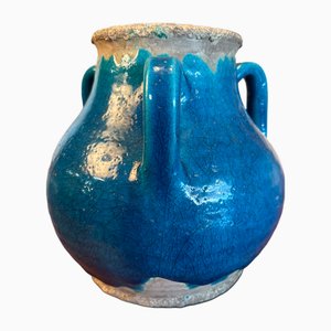 Turquoise Blue Ceramic Vase from Iran, XIII / XIV Century