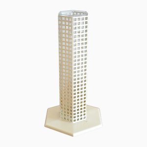Jarrón Wiener Werkstätten atribuido a Josef Hoffmann para Bieffeeplast, Italia, años 70