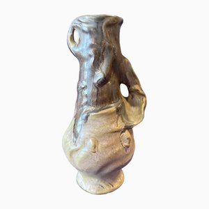 Antique Art Nouveau Triton Vase by Denbac for Dener et Balichon, 1900s