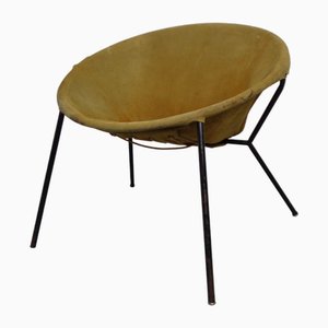 Dänischer Ballon Stuhl aus Wildleder von Hans Olsen für Lea, 1960er