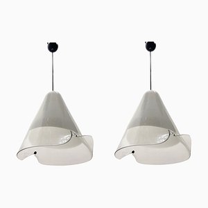 Murano Glass Light Pendants, 1980s, Set of 2