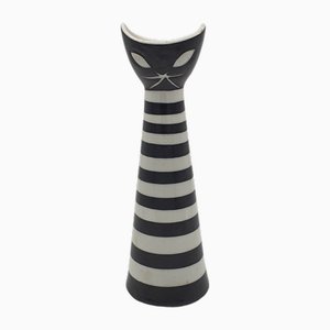 Cat Statuette by Janos Torok for Zsolnay, 1960