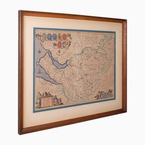 Mapa del condado holandés de Cheshire de Janssonius, década de 1660