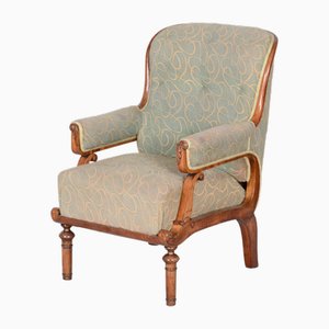 Biedermeier Armchair in Walnut, Spruce & Beech, Czech, 1830s