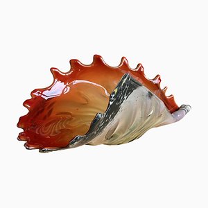 Bol en Verre de Murano en Forme de Coquillage, Italie, 1960s