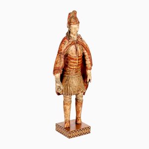 Roman Soldier Wooden Sculpture
