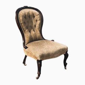 Victorian Chair with White Porcelain Castors