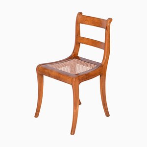 Sedia Biedermeier in ciliegio e vimini, Austria, anni '30 dell'Ottocento