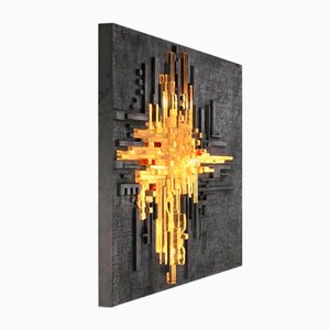 Vintage Rottura Spaziale Murano Glass Wall Lamp by Akikaze for Poliarte, 1970s