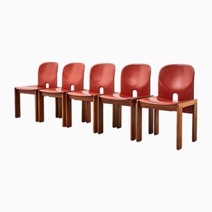 Sillas de comedor modelo 121 de Tobia & Afra Scarpa para Cassina, Italia, 1965. Juego de 5