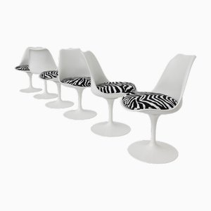 Sedie girevoli Tulip di Ero Saarinen per Knoll International, 1970, set di 6