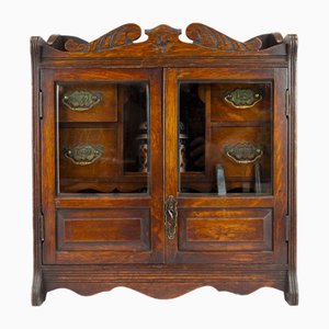 Soporte para pipa eduardiano de roble, década de 1890