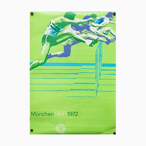 Póster de la carrera de obstáculos de los Juegos Olímpicos de Múnich, 1972