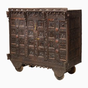Carved Gujarat Dowry Chest