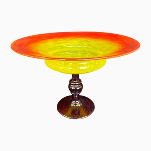 Art Deco Schale aus Marmorglas von Schneider, 1920er