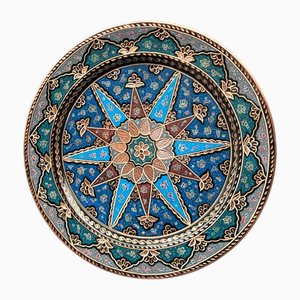 Engraved Copper Service Tray Plate