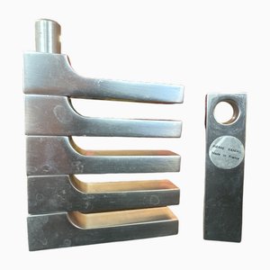 Aluminum Knife Holders by Pierre Vandel for Pierre Cardin, 1970s, Set of 6